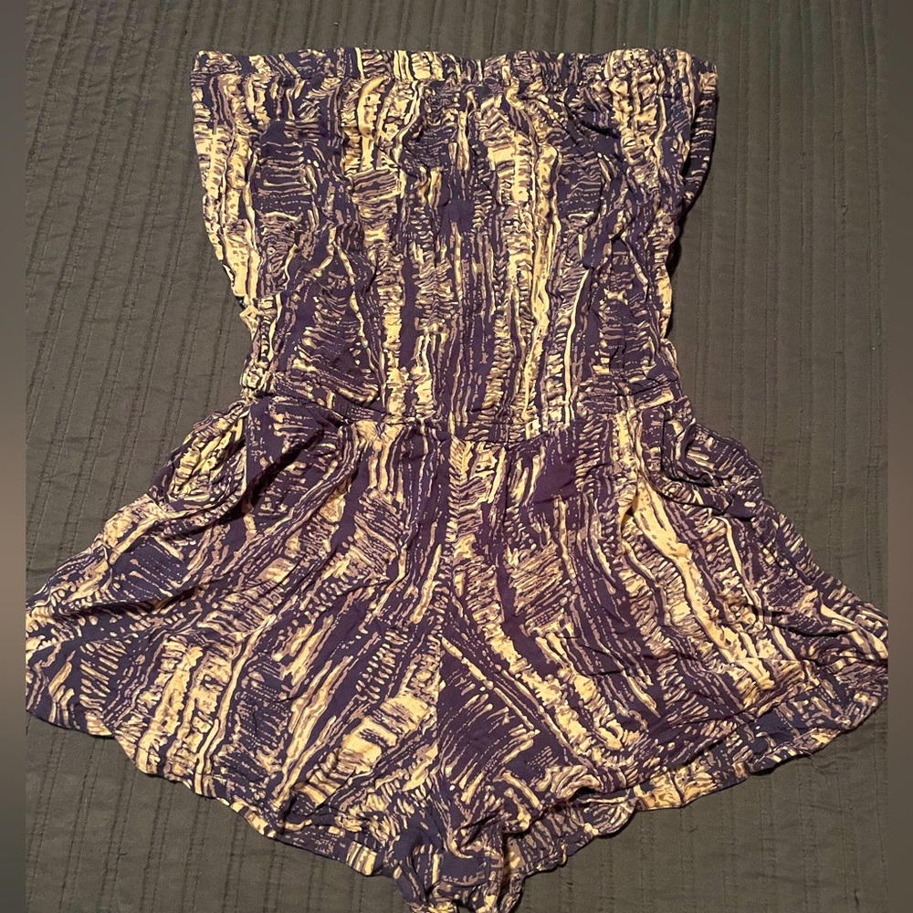 Blue/White Romper